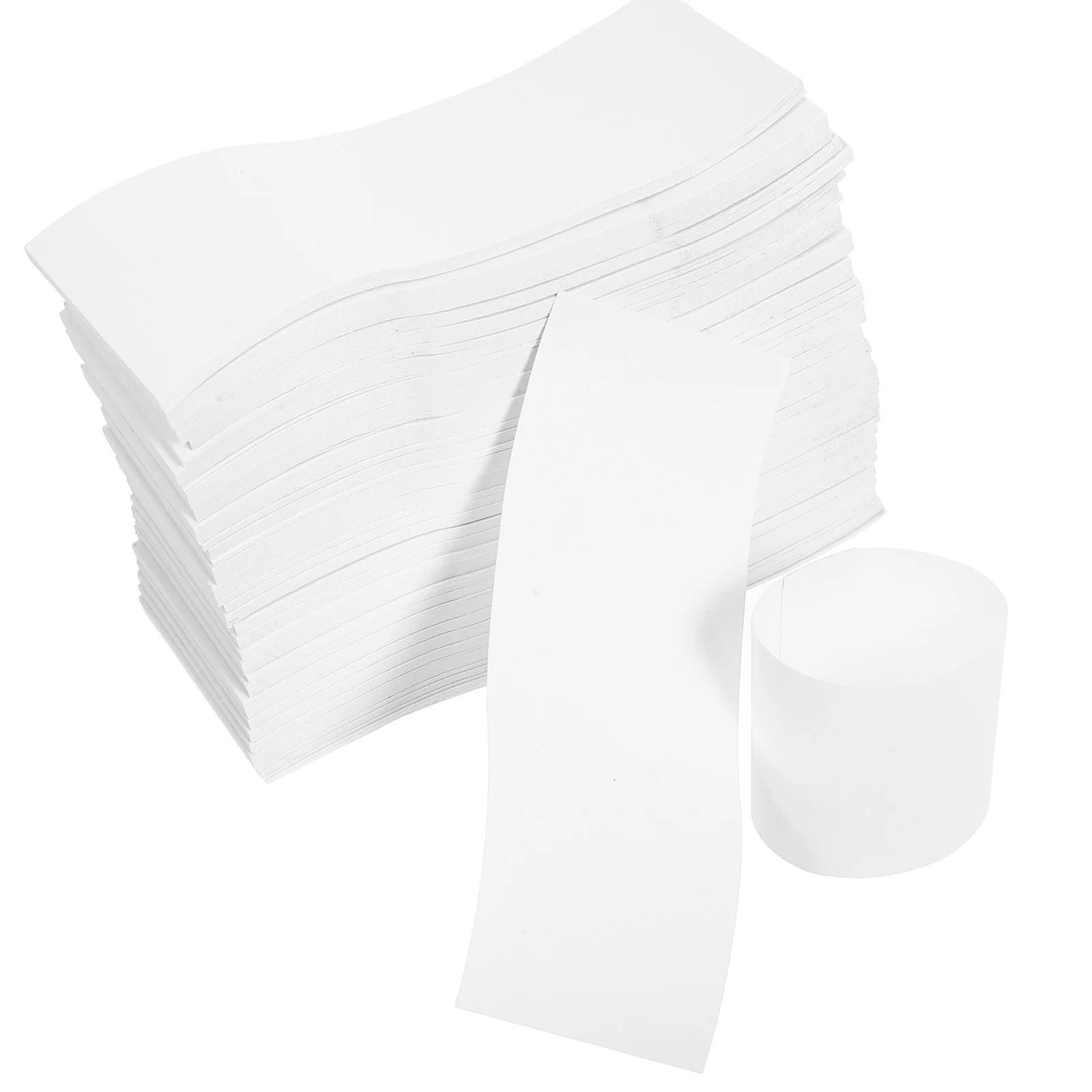 

500Pcs Disposable Paper Napkin Rings Self Adhesive Napkin Bands for Party Use Bulk Silverware Wraps Bands
