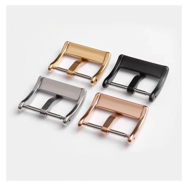 Aço inoxidável sólido Assista Fecho, Assista Belt Pin Buckle, Fosco Matte Tongue Buckle, 3mm, 16mm, 18mm, 20mm, 22mm, Acessórios