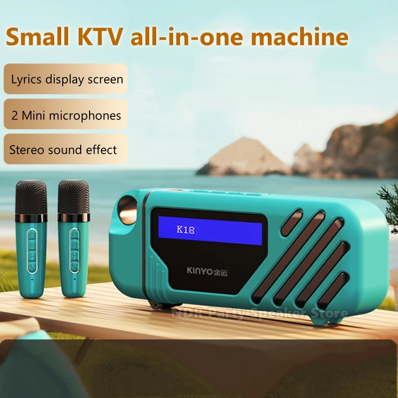 New Bluetooth Portable Speakers Mini Karaoke Machine for Kids Wireless Microphone for Home KTV Birthday Party Holiday Gifts