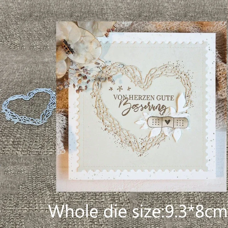 XLDesign Craft Metal stencil mold Cutting Die Winter meadow heart scrapbook die cut Album Paper Card Craft Embossing