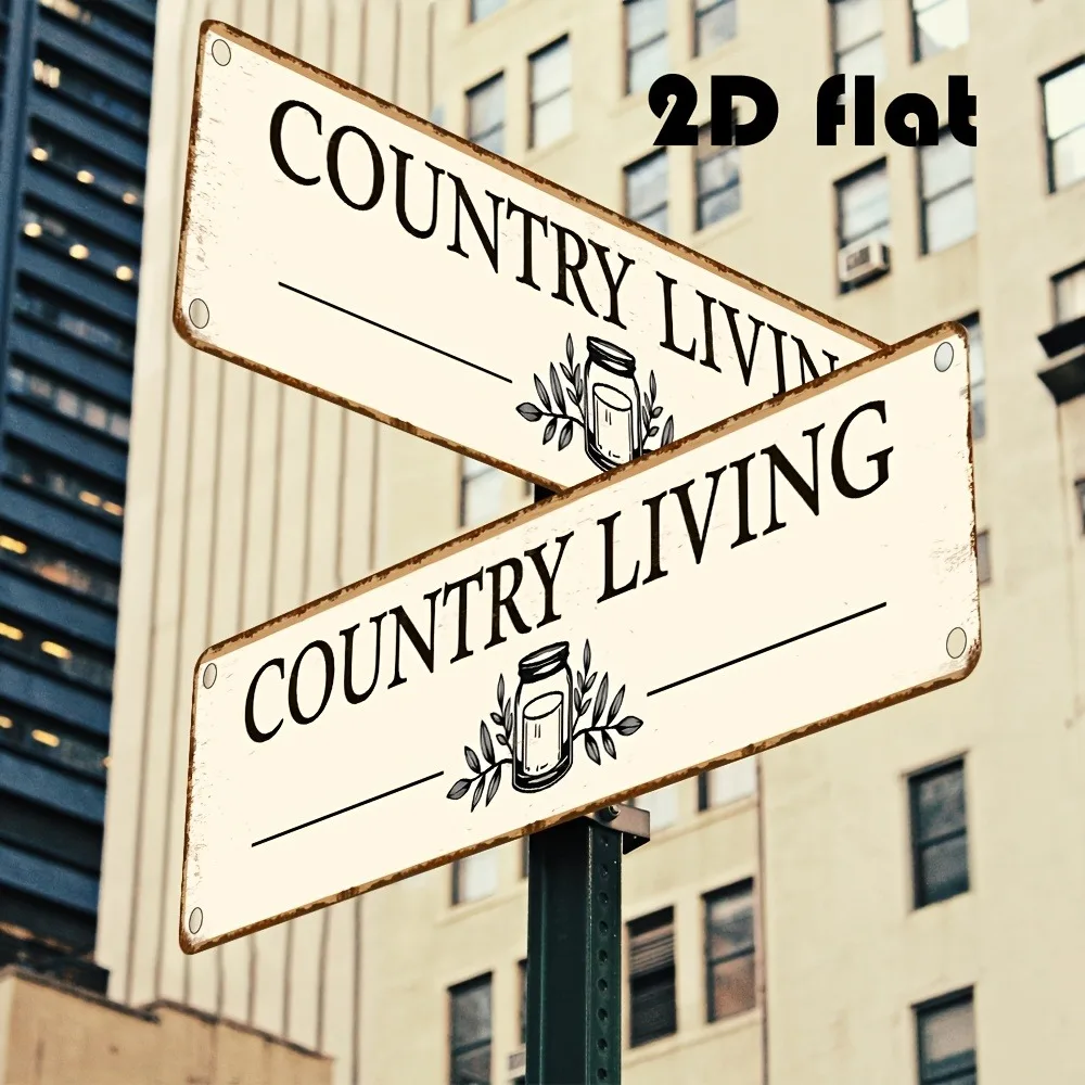 Customizable 2D Flat Rustic Roadside Sign 3.94x15.75in Weather-Resistant Aluminum Garage Cafe Home Wall Decor Only Indoor Outdoo view 5
