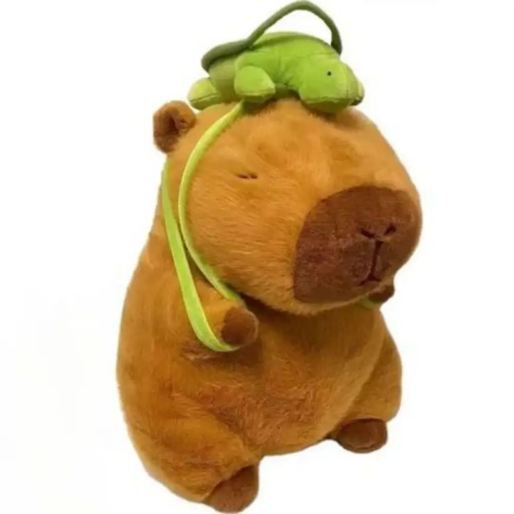 10 pz 18-45cm capibara peluche animale con tartaruga tartaruga zaino giocattoli per bambino placare cuscino per dormire natale bel regalo