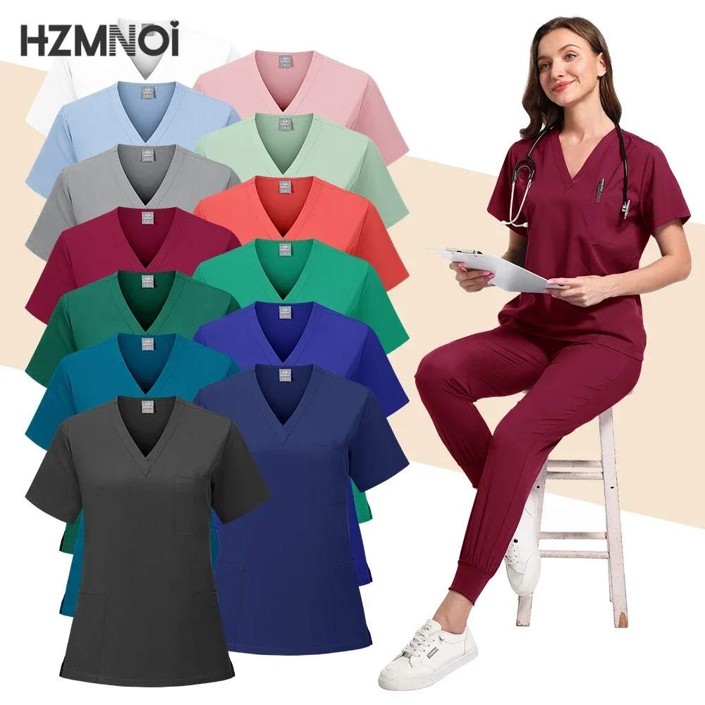 Conjuntos de enfermería para mujer, uniformes quirúrgicos, artículos de pantalón superior, uniforme médico, batas clínicas para salón de belleza, trajes de Hospital