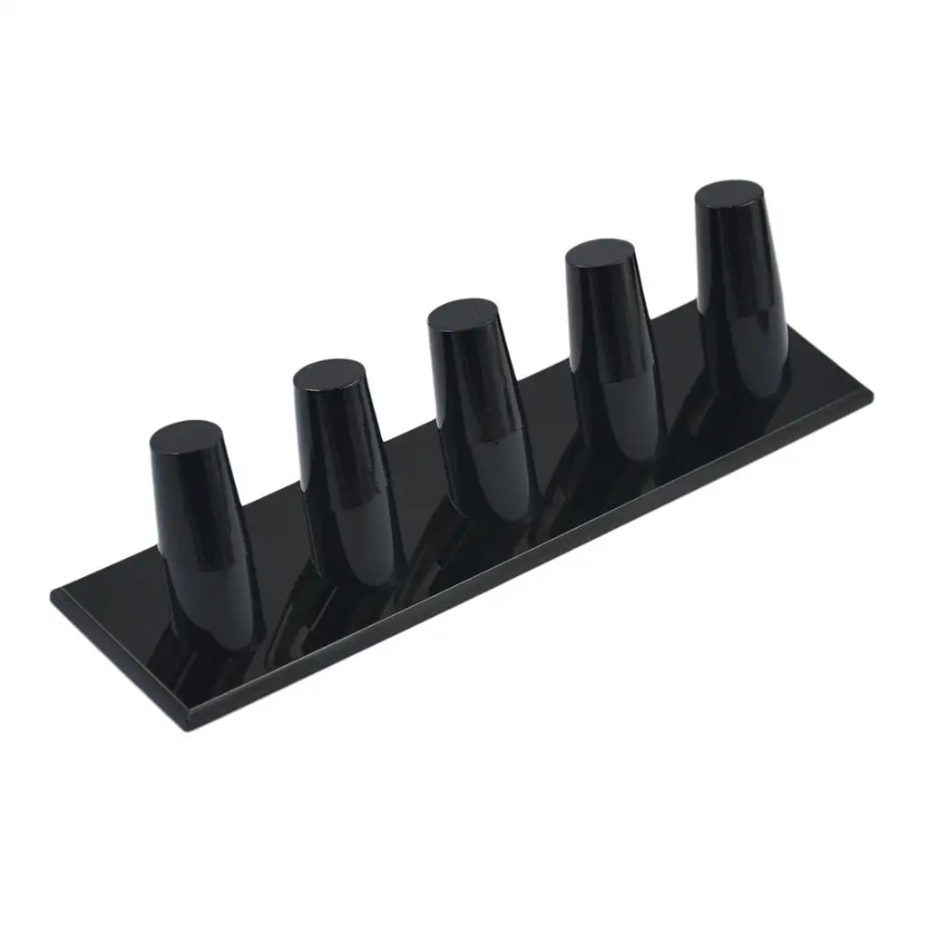 SCHWARZE ACRYL-DISPLAY-KEGELN, SCHMUCK-STÄNDER, HALTER, RACK SHOW-STORAGE