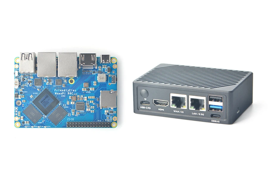 Imagem -02 - Nanopi R6c Roteamento Máquina Completa 2.5g Gigabit Rk3588s Mais 32 Mais 32gb Expansão do Ssd