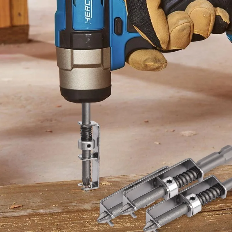 10/1 Peças Suporte Universal de Mola para Pontas de Chave de Fenda, Grampo de Fixação para Marcenaria, Reparos Domésticos DIY, Kits de Ferragens
