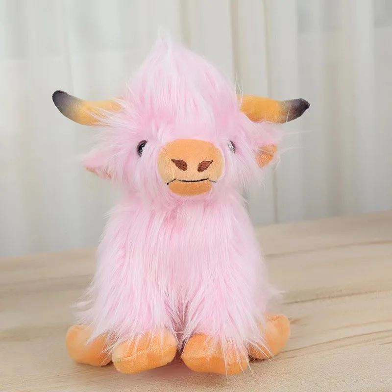 ใหม่อินเทอร์เน็ตคนดัง Highland Cow แฟชั่น Kawaii จําลอง Scottish Highland COW Plush ของเล่นตุ๊กตาวัว