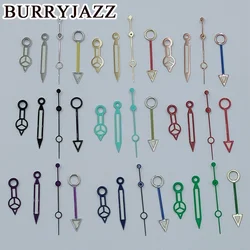 BURRYJAZZ NH34 GMT Watch Hands Silver Blue Red Purple Green Black Rose Gold Hands Green Luminous