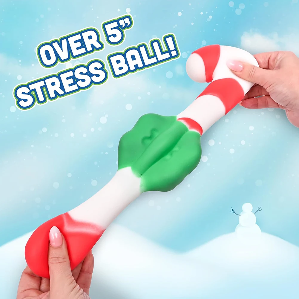 Candy-Cane Squishies Christmas Fidgets Toy Slow-Rising Stress Relief Toys For Kids Adults Holiday Gift Bag Fillers Party Favors
