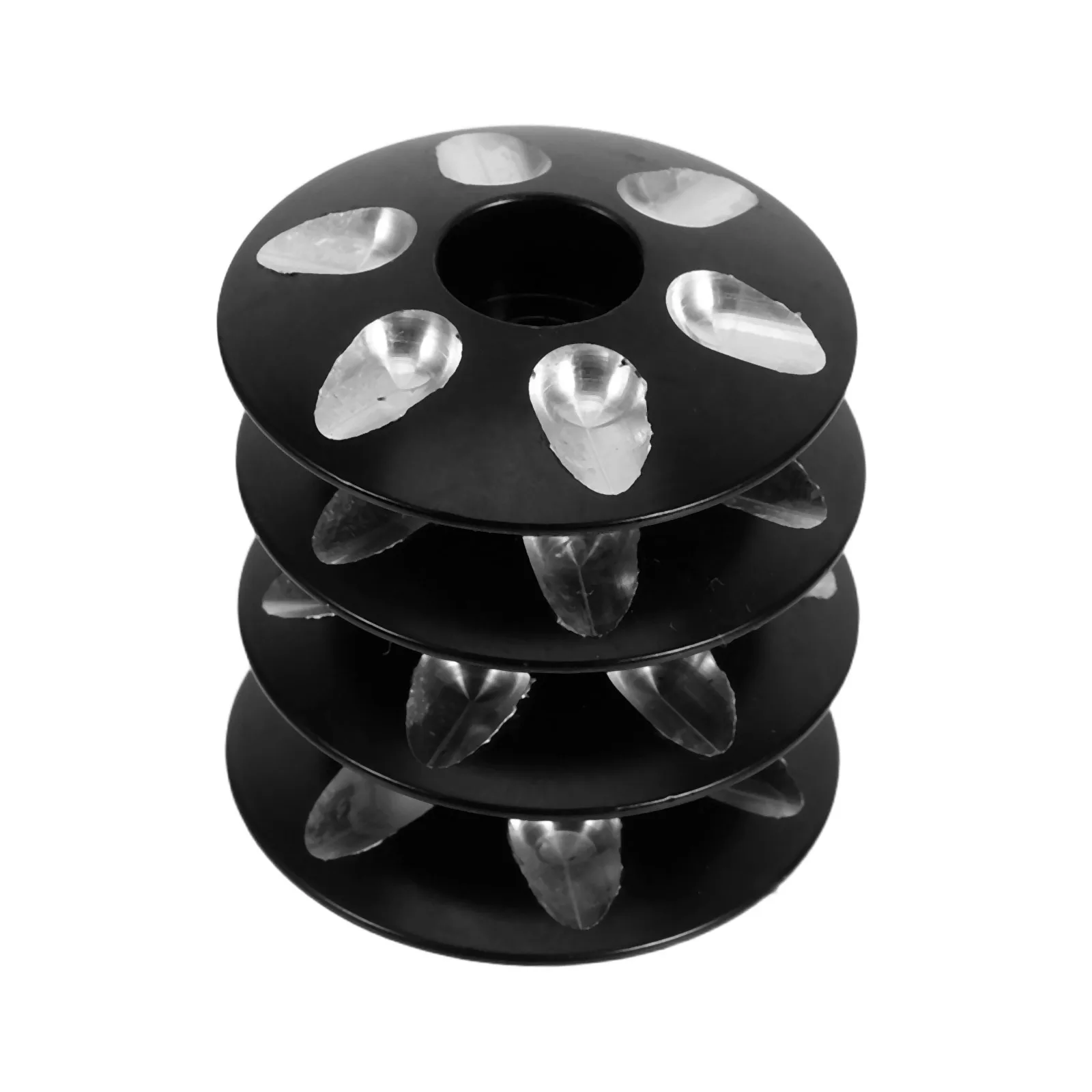 

4Pcs Bike Headset Top Caps Aluminum Alloy Ergonomic Waterdrop Shape Front Fork Covers for Mountain Road and Road Bikes