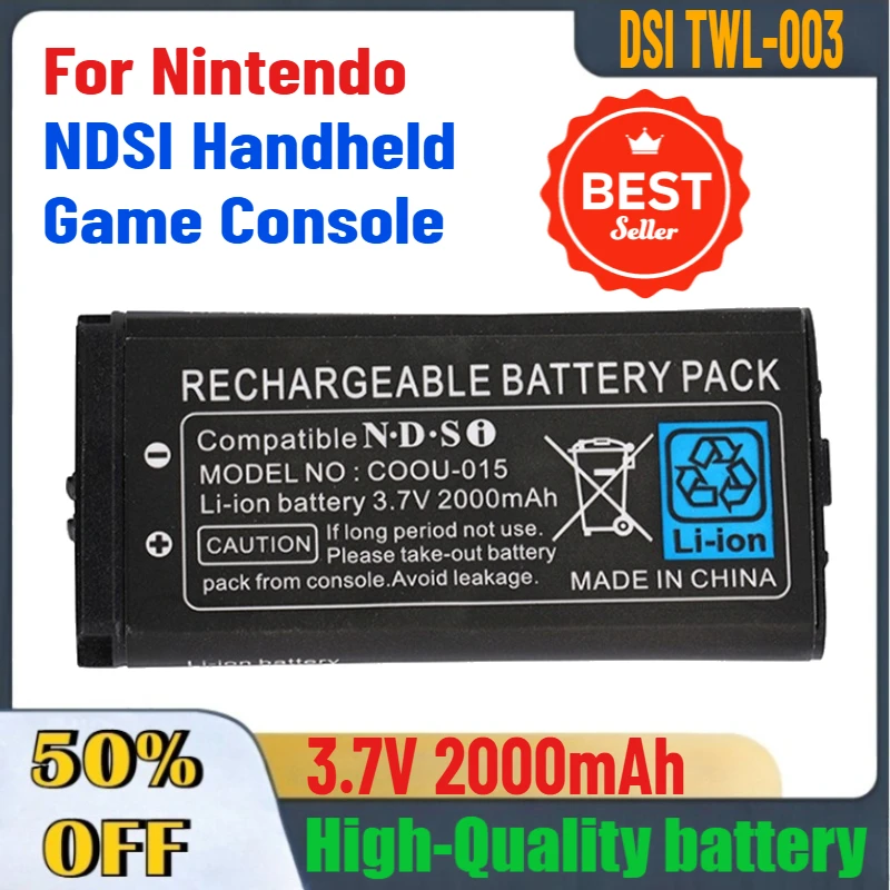 

3.7V 2000mAh High-Quality Rechargeable Batteries DSI TWL-003 for Nintendo NDSI Handheld Game Console Fast Shipping