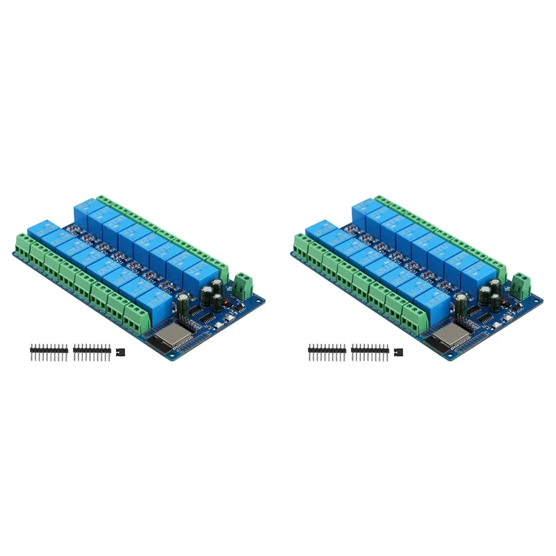 ABZW 2X 16 Channel Relay Module DC5-12V Power Supply ESP32 Development Board ESP32-WROOM Secondary Development Module