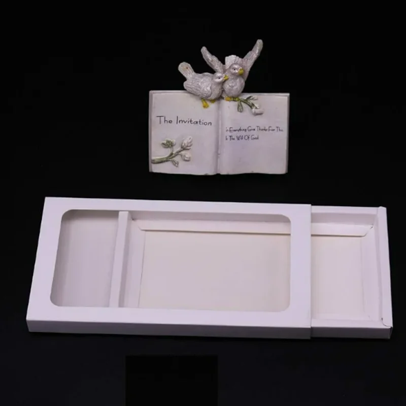 10pcs Black white Kraft paper drawer box with pvc Window phone case packaging gift packing paper window box