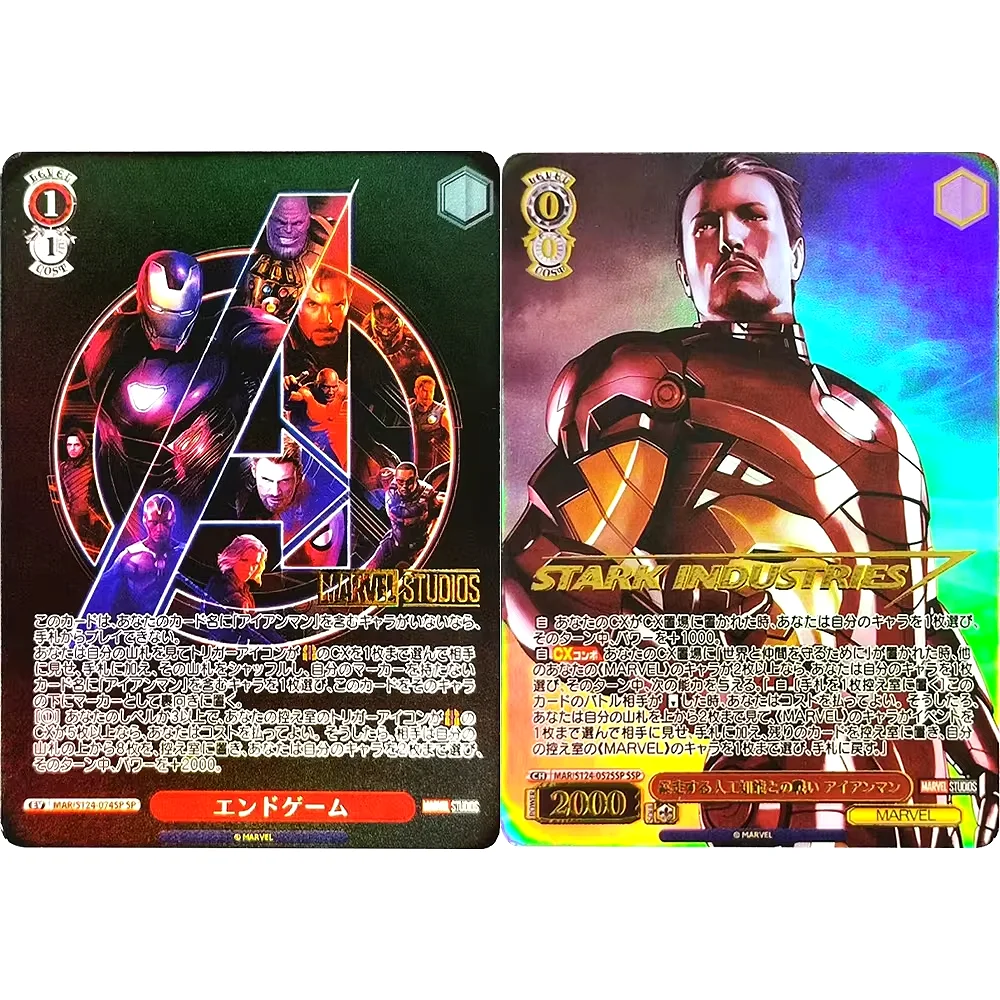 Weiss Schwarz Marvel Spider-Man Captain America Sammelkarten DIY JPN Hochwertiges selbstgemachtes Spiel Anime Karten Geschenkspielzeug