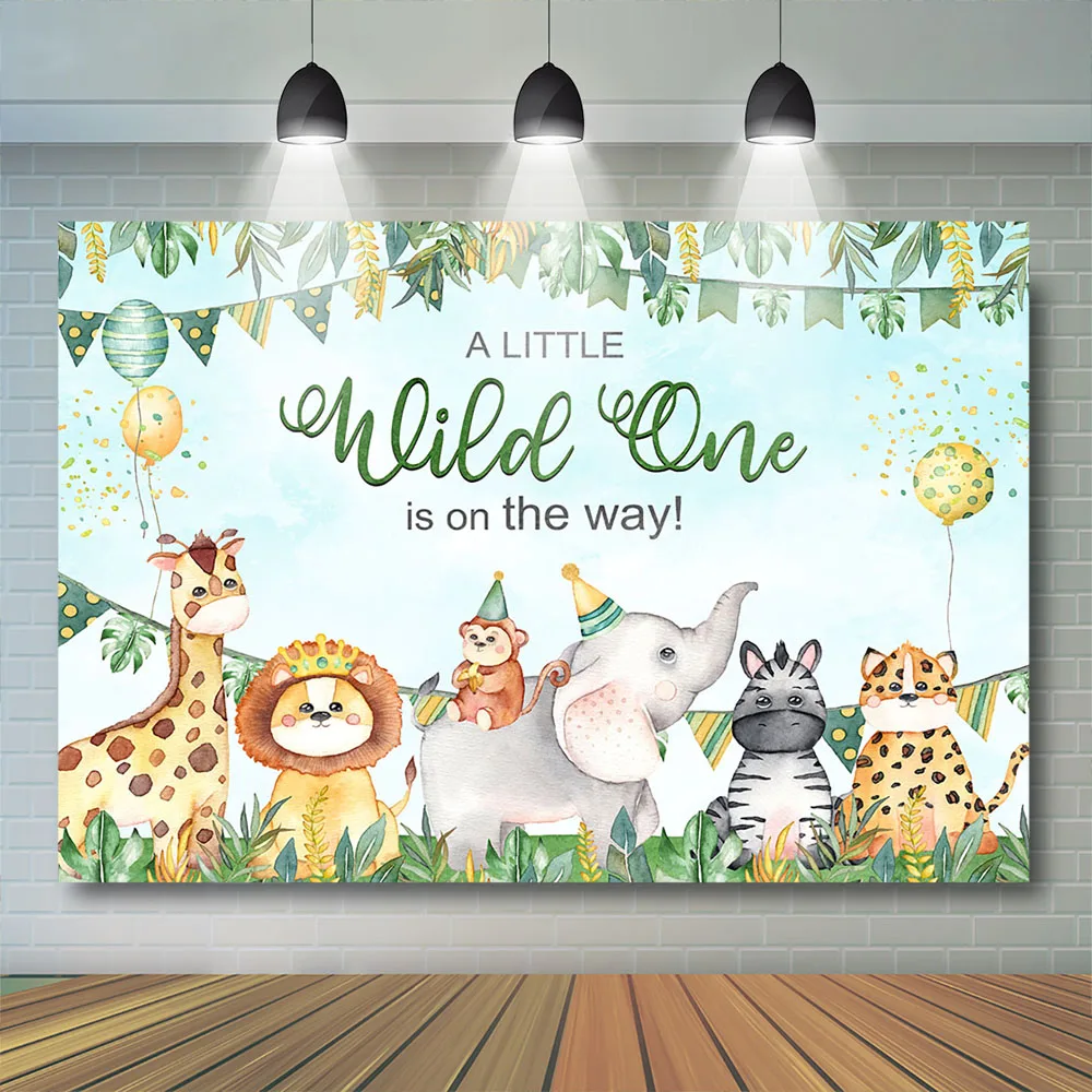 Mocsicka Wild One Baby Shower decoración de fiesta telón de fondo niño niña niños cumpleaños personalizar fotografía fondo Prop pastel Smash foto