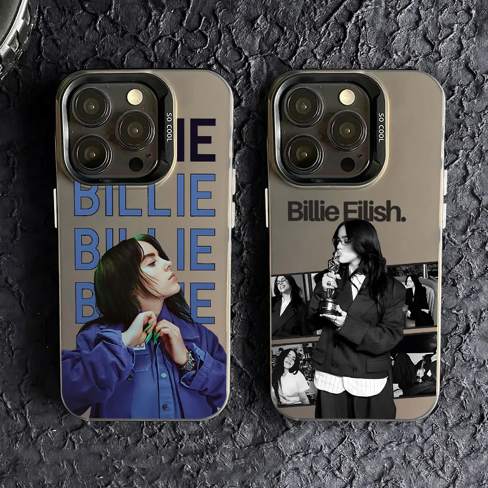 Singer B-Billies Art E-Eilishs Горячий чехол для телефона для IPhone 17 16e 16 15 14 13 12 11 Mini Pro Max X XR 8 Air Plus Матовая задняя крышка