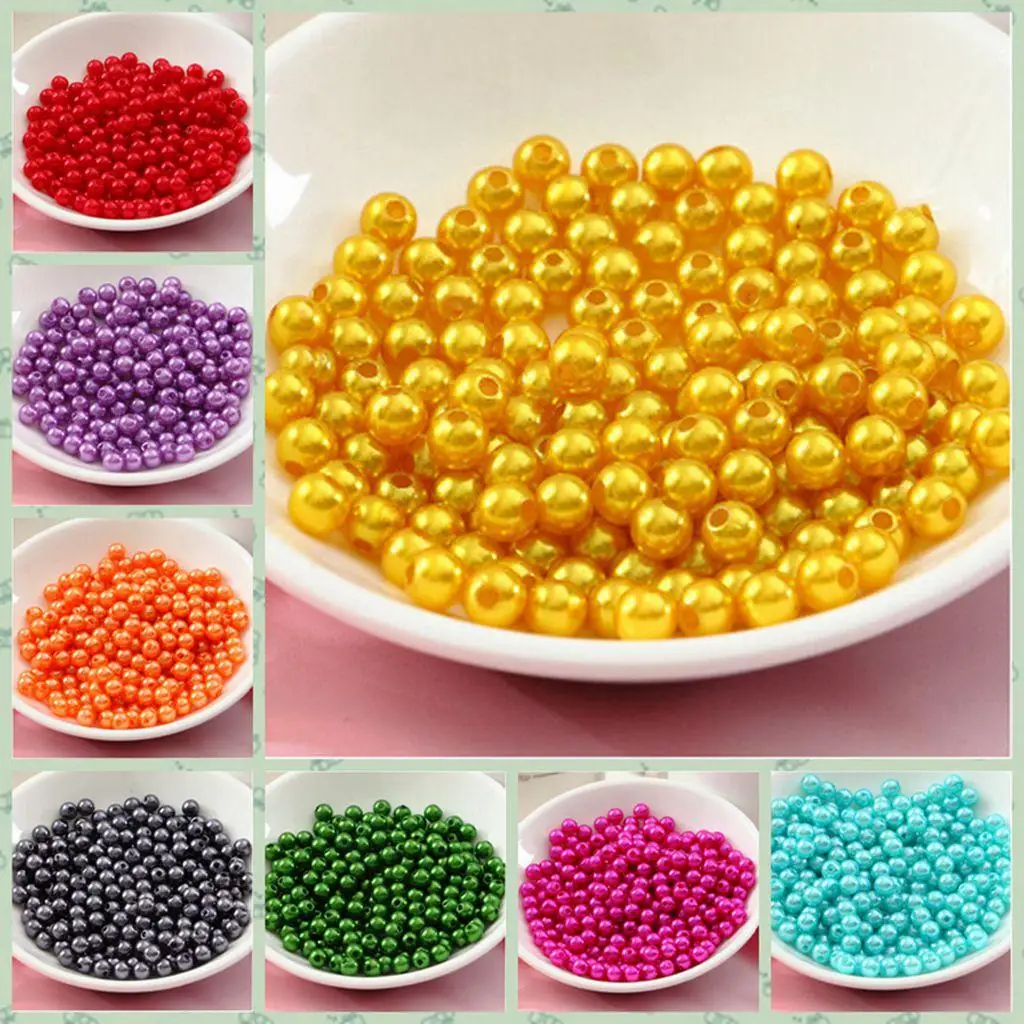 500pcs 6mm round beads, wire stars, waxed beads, pearl necklace