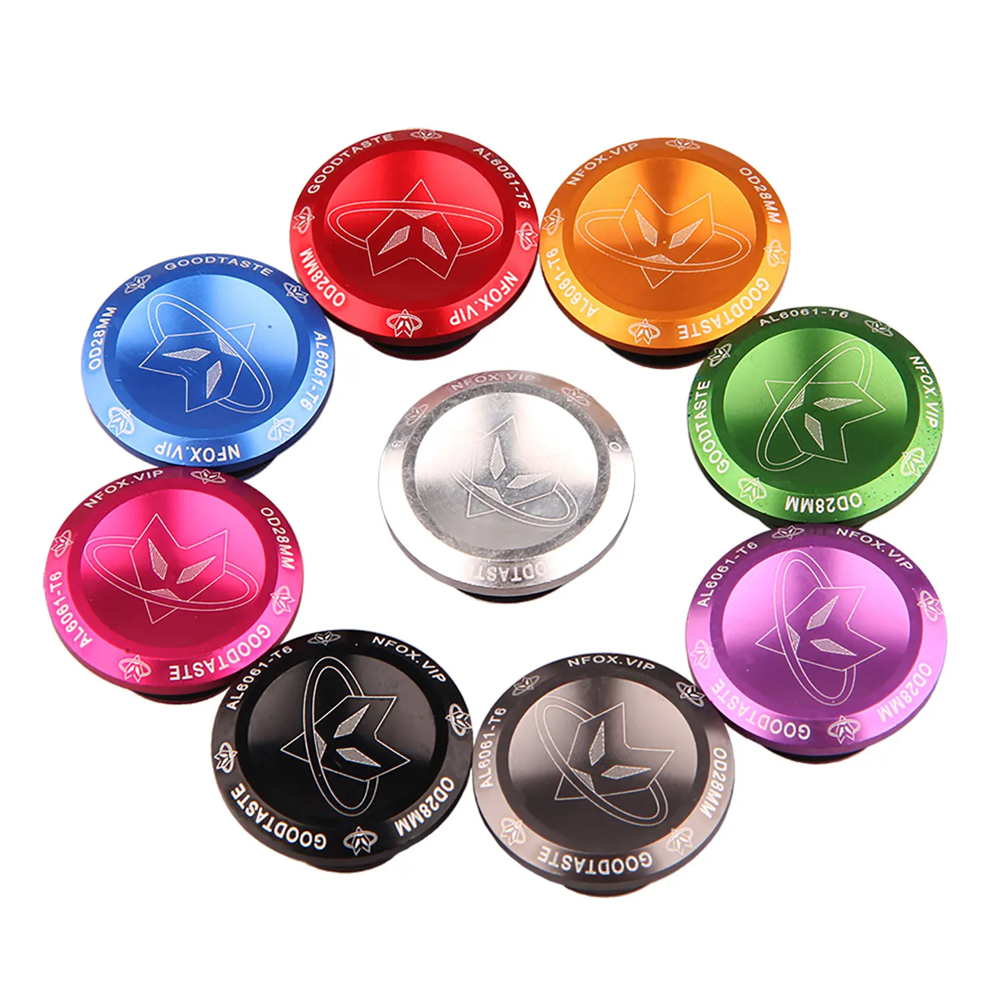 1 Pair Aluminum Alloy Bicycle Handlebar End Plug MTB Road Bike Grips Cycling Handles Grip Caps Stoppers Accessories 9 Color New