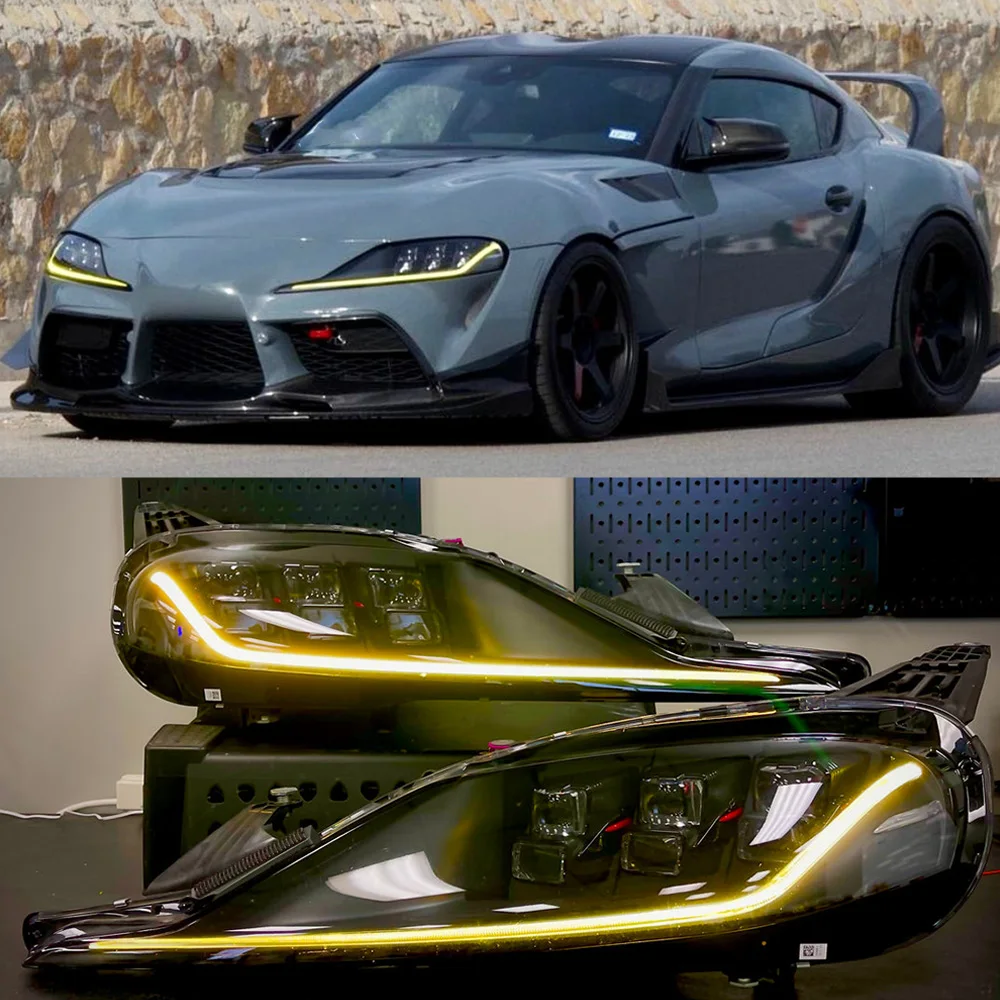 

Yellow Angel Eyes DRL LED Chips For 2020-2024 Toyota supra A90 A91 Superbright Headlight Daytime Running Lights Blue Red