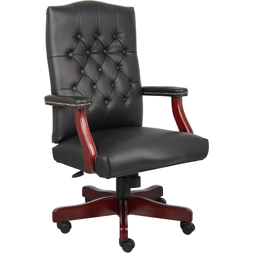 

elegant black mahogany-finished executive caressoft chair