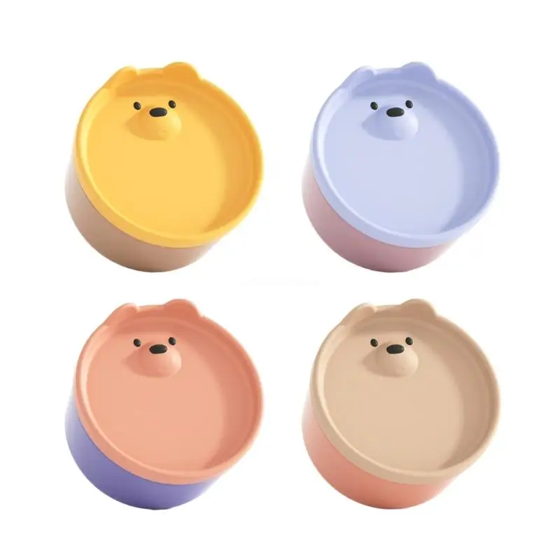 

Cartoon Bear Bowl Silicone Bowl for Child Drop Resistant Soft Baby Bowl Dropship