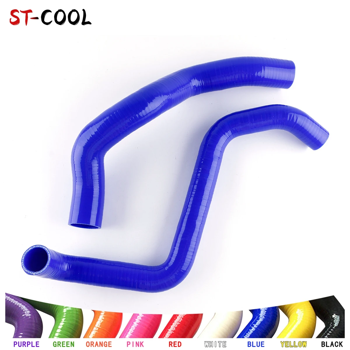

For Ford Mustang V6 3.8L 2000 2001 2002 2003 2004 High Temp Silicone Coolant Radiator Hoses Tubes Pipes Kit 2Pcs 10 Colors