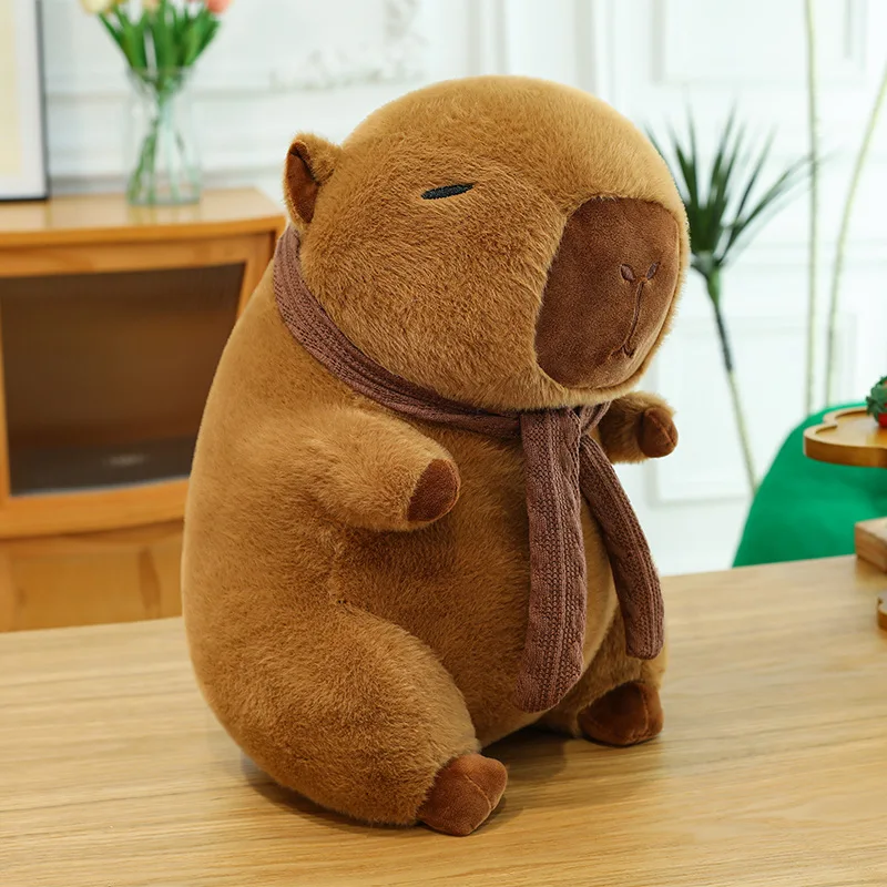 Capybara Plush Toy Set Mommy with 4 Little Capibaras Capibala Plushie Dolls Stuffed Animal Pillow Turtle Backpack Car Decor