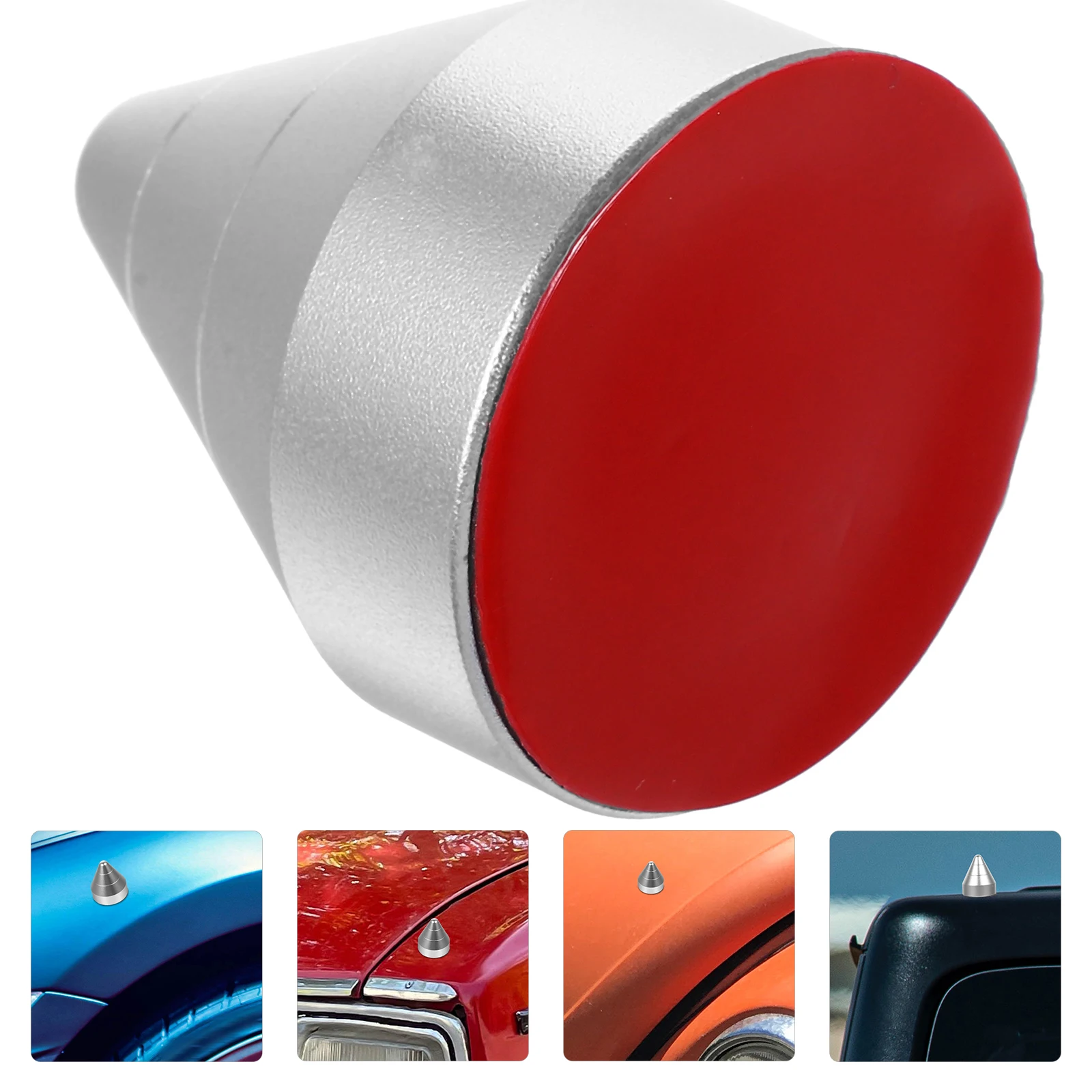 

Rear Bumper Decoration Cone Shaped Tail Spike Decor Metal Car Bumper Guard Car Exterior Decor Durable Small Light Easy