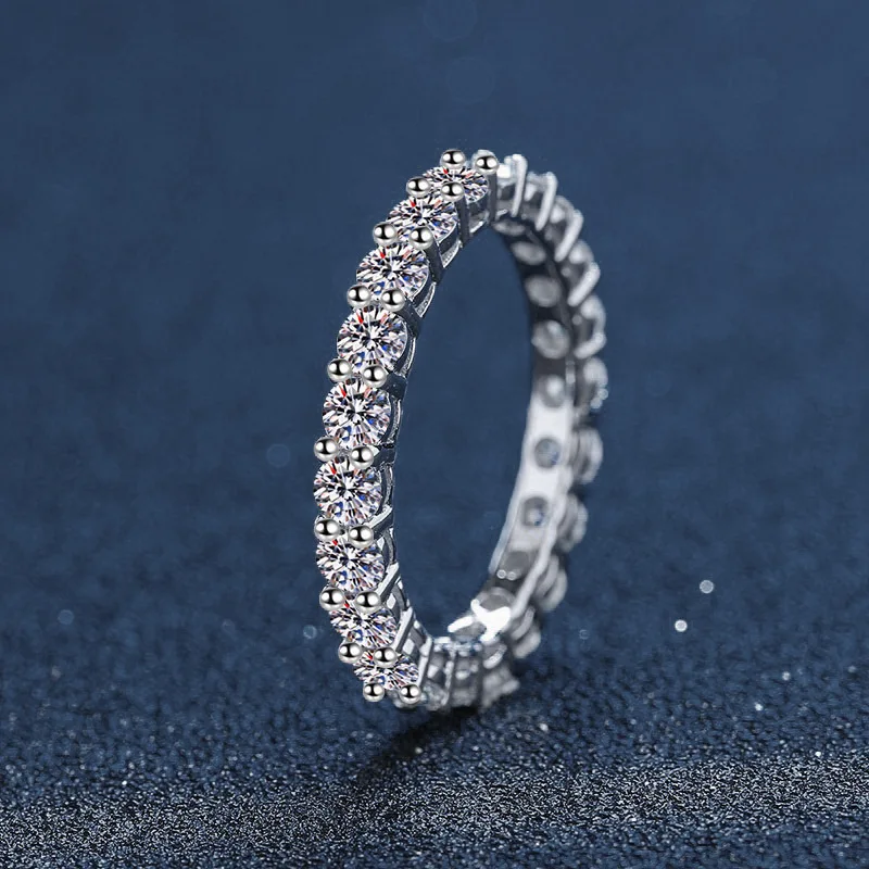

925 sterling silver ring, stackable, full of zirconia, closed band ring, versatile tail ring, couple's party accessory