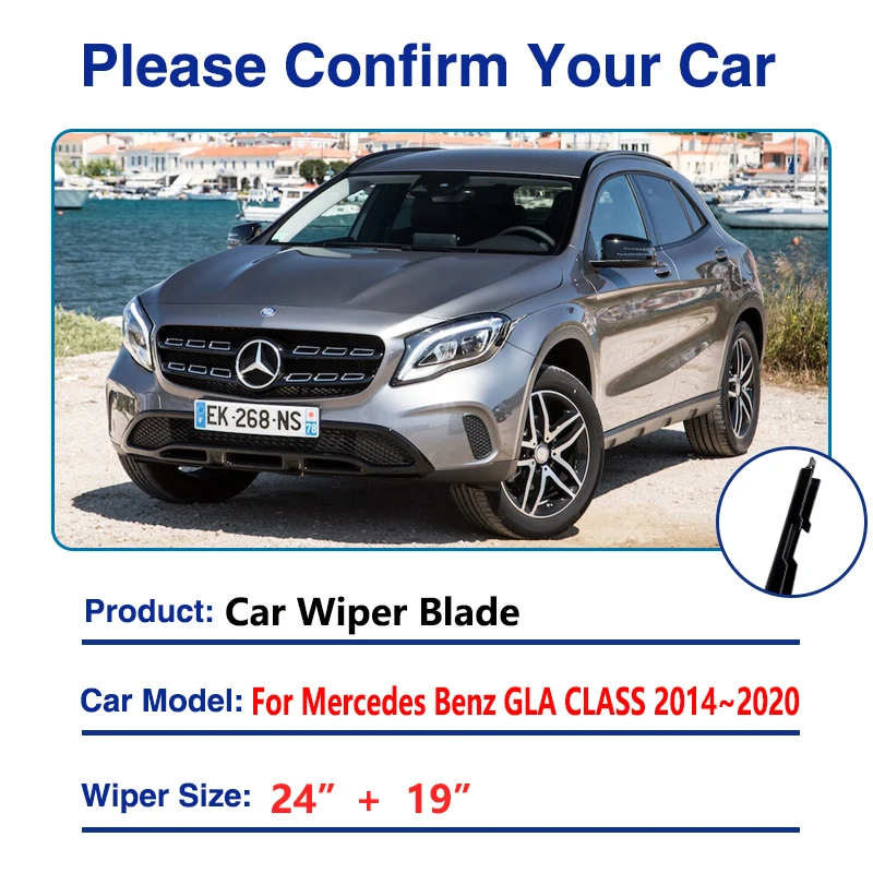 نافذة شفرة ممسحة السيارة لسيارة Mercedes Benz GLA CLASS X156 2015 ~ 2020 GLA250 GLA45AMG ملحقات مساحات الزجاج الأمامي للزجاج الأمامي