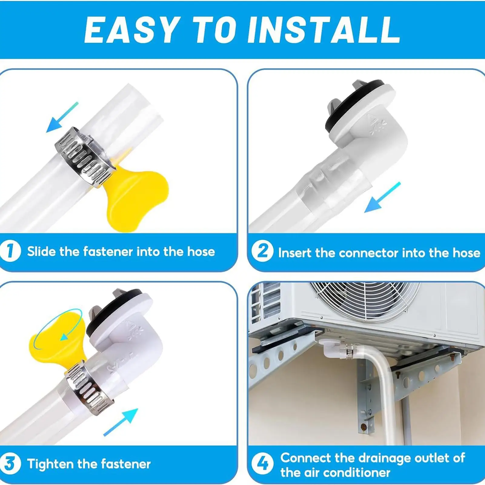 10ft Airconditioner Afvoerslang Kit Lekvrije AC Afvoerpijp Vervanging voor Mini Unit Window Airconditioning Accessoires