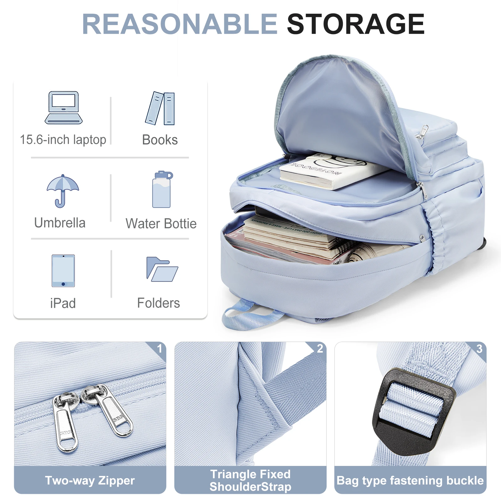 Women School Backpack For Girls Boys Waterproof Teenage Casual Bookbags Lightweight Travel Shoulder Bag Laptop College Backpack