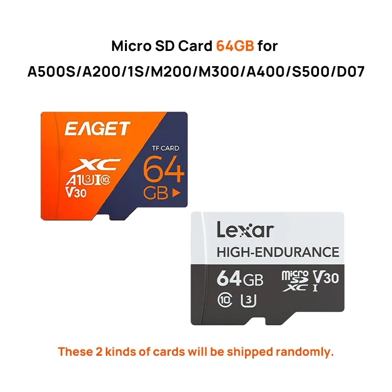 UHS-3 Card 64GB 128GB for 70mai A810 A800S & Micro SD Card 32GB 64GB for 70mai Dash Cam A500S 1S M200 M300 A400 S500