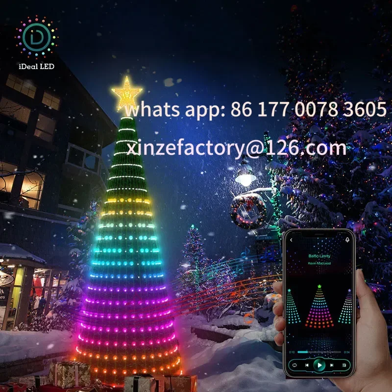 تخصيص شجرة عيد الميلاد LED أضواء 400 المصابيح الذكية RGB LED سلسلة أضواء عطلة الديكور ل داخلي في الهواء الطلق شجرة APP/عن بعد #3