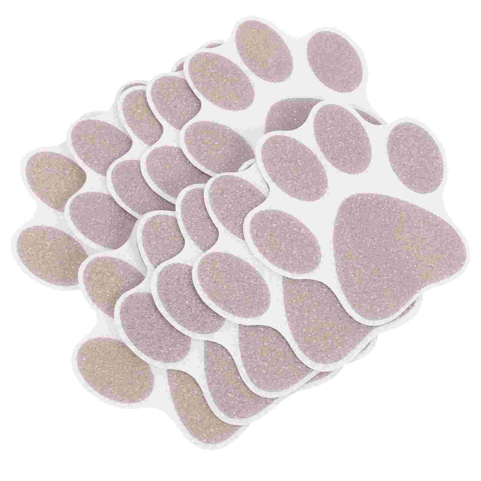 10 Pcs Tray Decor Footprint Anti-slip Stickers Bathtub Non Decals Shower Set Grey Floor Baby