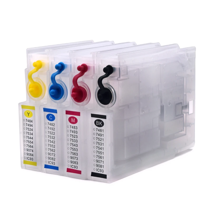 

748 748XL Refill Ink Cartridge With Chip For Epson Workforce Pro WF-6530 WF-6590 WF-8090 WF-8590 WF-6090 Printer