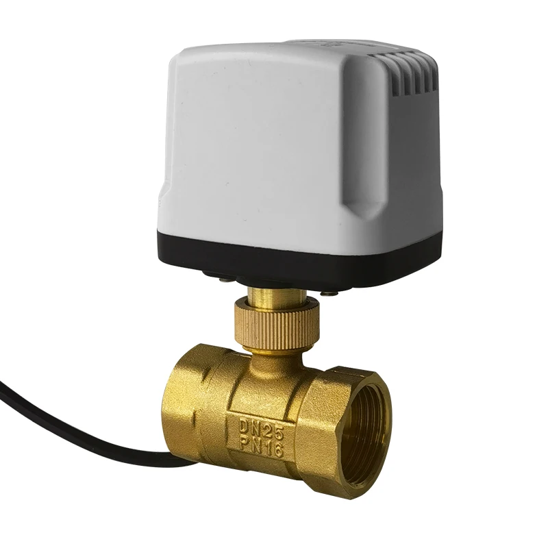 

Waterproof electric valve 220V24 solar 4 points 6 points brass two-way ball valve miniature electric water valve