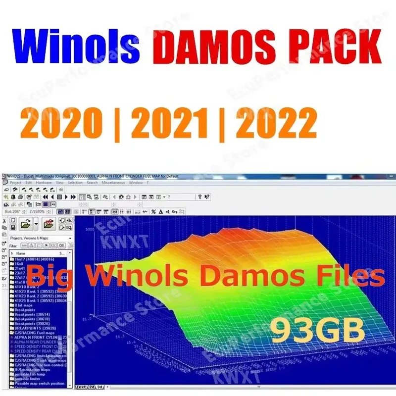 Winols 4.7 + برنامج أدوات برمجة ECM TITANIUM 26100 ECU + ملفات Damos سعة 93 جيجابايت + أداة خدمة Immo V1.2 + دليل فيديو Leaning #3
