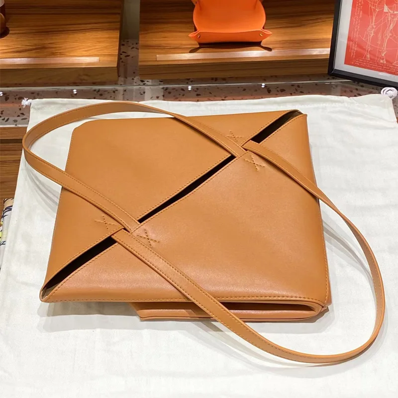 Sac à Main Pliant en Cuir group pour Femme, Design de Marque de Luxe, Élégant, à Bandoulière, à la Mode, Offre Spéciale