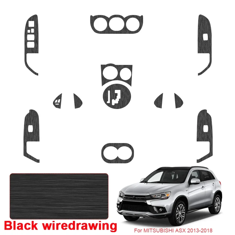 

Автомобильная карбоновая внутренняя наклейка, авто оконная подъемная панель, наклейка, защитная пленка для двери, аксессуар для MITSUBISHI ASX 2013-2018 LHD