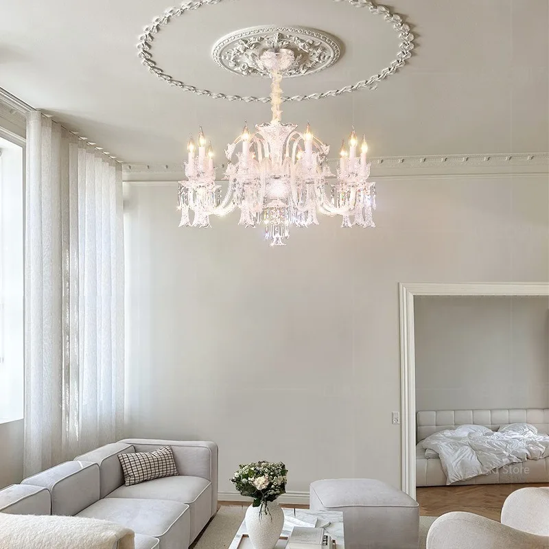 European crystal living room pendant light French light luxury creative personality hall restaurant designer lighting fixtures