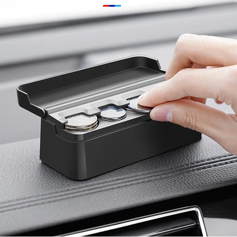 EDBETOS Car coin storage box Sorting Car Change Organizer Universal storage box Compatible with Most Car Trucks Accessories