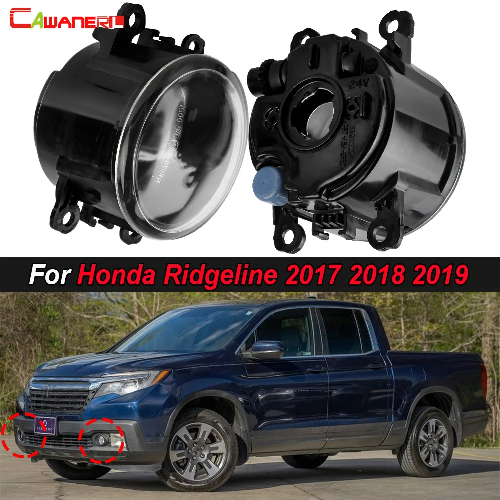 2 X 100W 55W Car Glass Lens Fog Light + H11 Halogen LED Bulb Accessories For Honda Ridgeline 2017 2018 2019