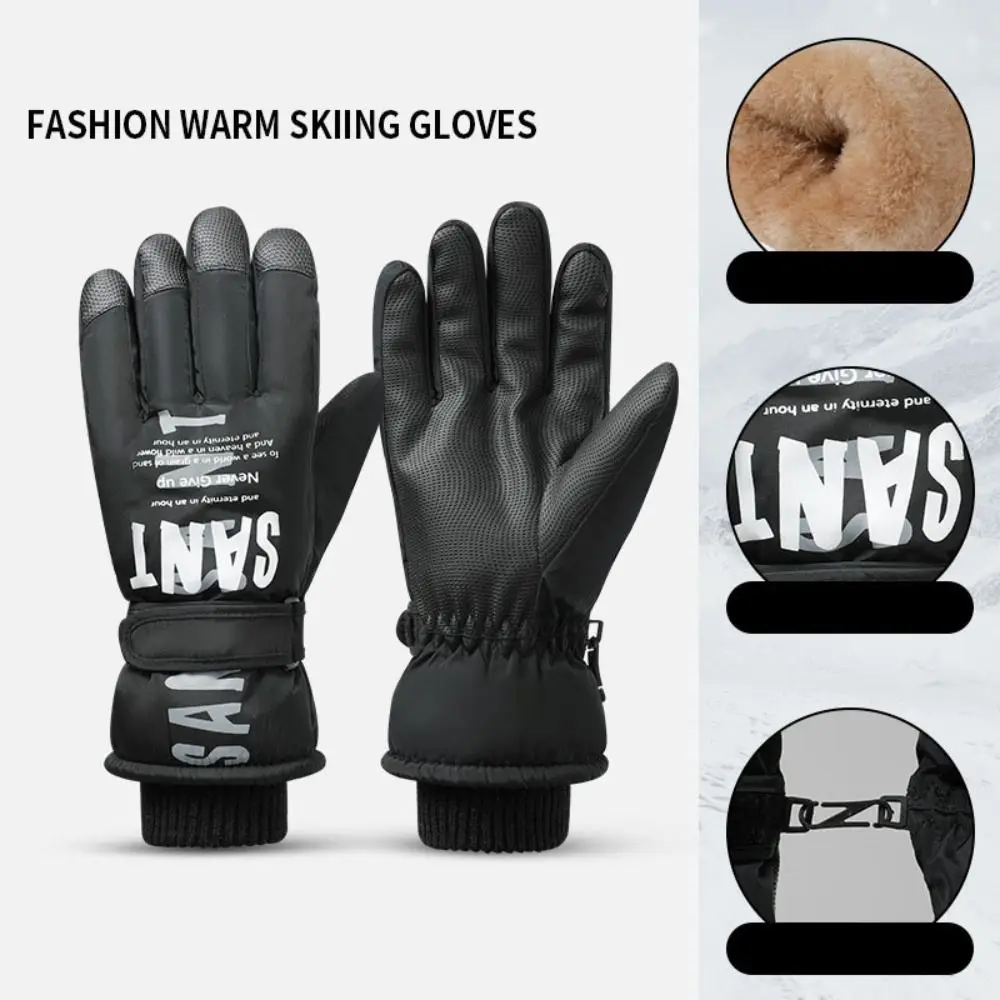 

Windproof Women Ski Gloves Warm Touch-Screen Winter Cycling Skiing Gloves Waterproof Non-slip Snowboard Mittens Women