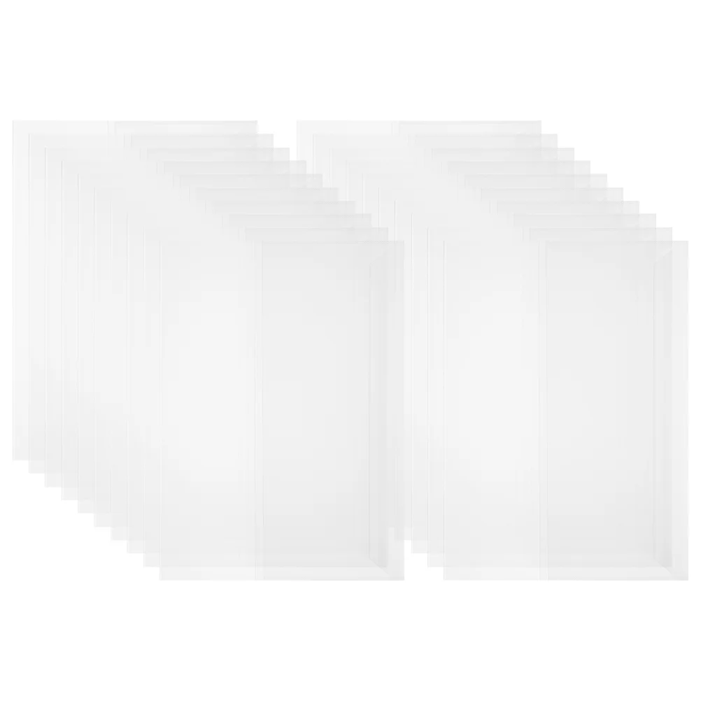 20 Buah Dekorasi Kotak Tempat Kertas Sampul Buku Tahan Air Cocok untuk Folder Resume untuk Wawancara Pengikat Plastik Klip Bening