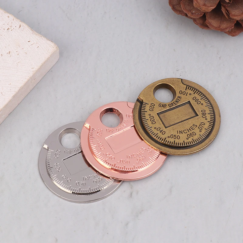 New Coin- Type 0.6-2.4mm 0.02-0.10 Inch Spark Plug Gap Gauge Measurement Tool Range Spark Plug Gage Caliber Measuring Tool