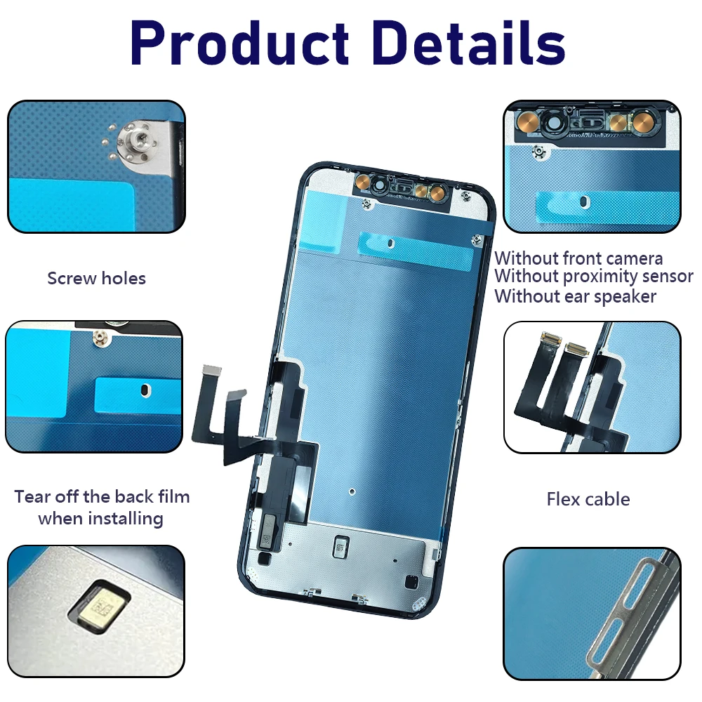 A2111 A2221 A2223 OLED Ekran do iPhone 11 Wyświetlacz LCD Ekran Dotykowy Digitizer Zestaw do Wymiany Ekranu LCD iPhone 11 — zdjęcie produktu 6