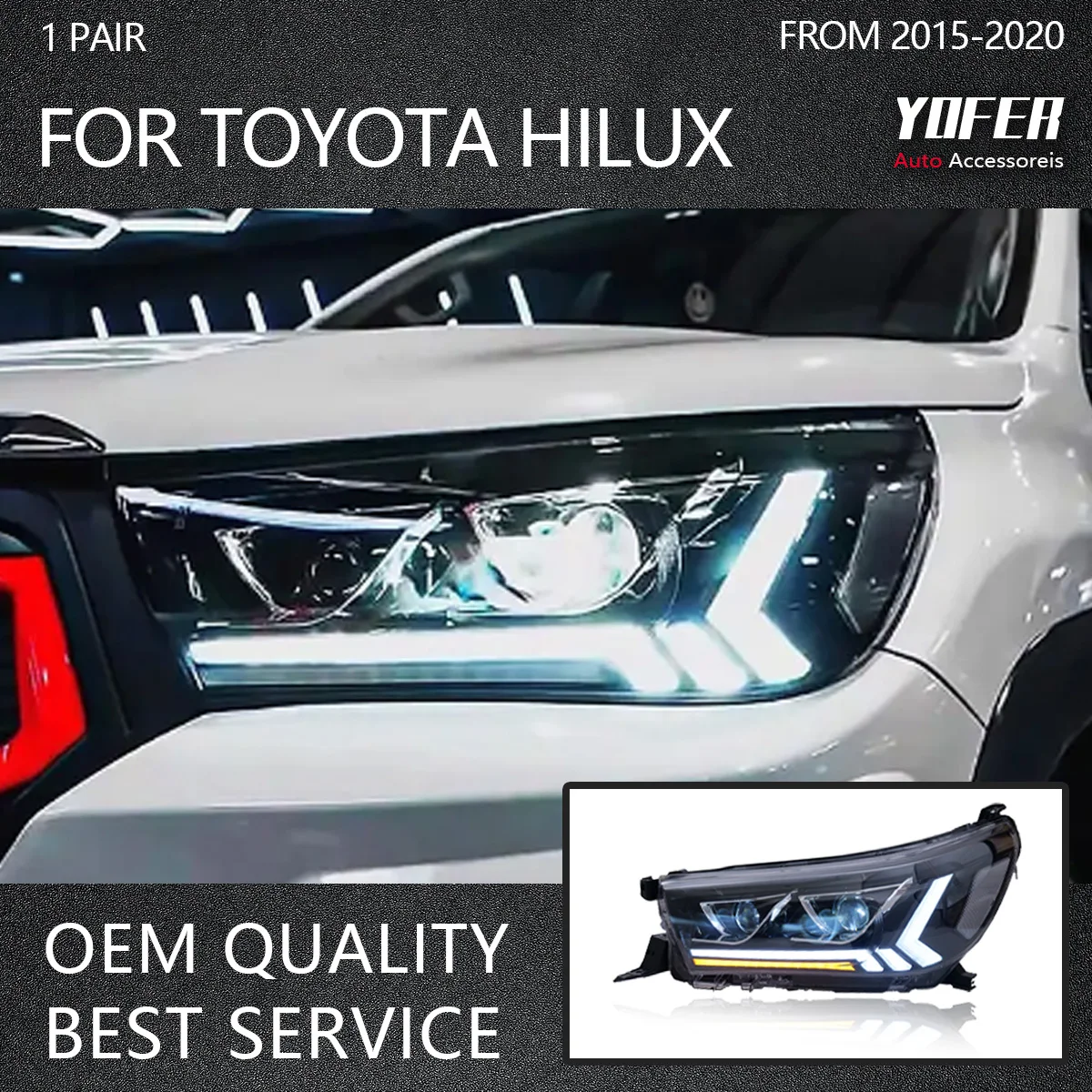 

Лампа передняя для Toyota Hilux 2015-2019