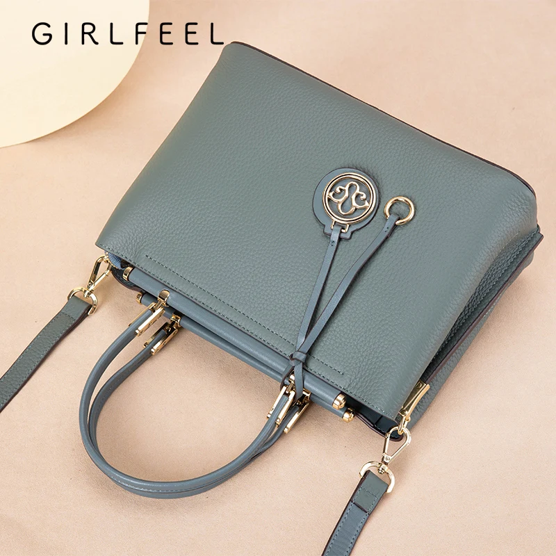 Hxl Genuine Leather Women's Bag Women's Bag Handbag Commuter Shoulder Bag Crossbody Bag