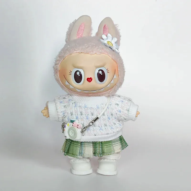 

17cm Labubu Doll Outfit - LABUBU Sit Sit Party 1st & 2nd Generation JK Set Knitted Sweater